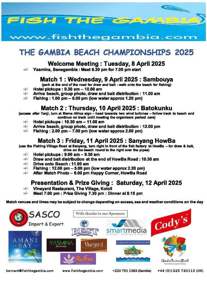 2025 Itinerary